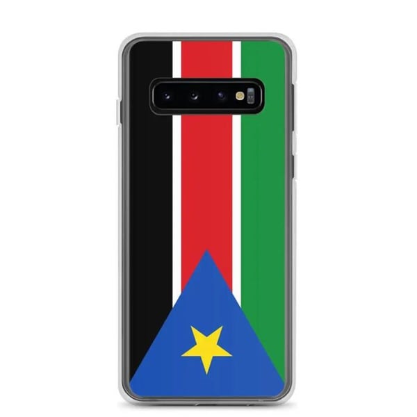 Mobilskal – Flagga för Sydsudan – Kompatibel med Samsung Galaxy S24 Ultra – Mjukt Fodral – Starkt och Stötsäkert – Pixelforma