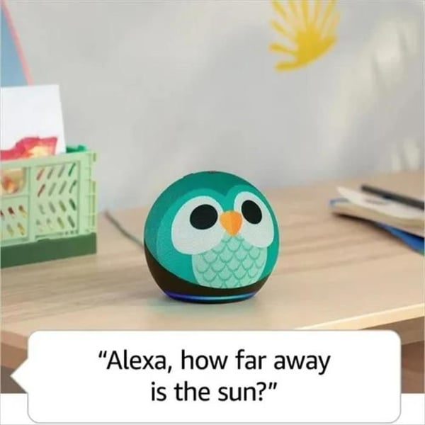 Echo Dot Kids (5:e Gen) | Designad för barn | Grön uggla