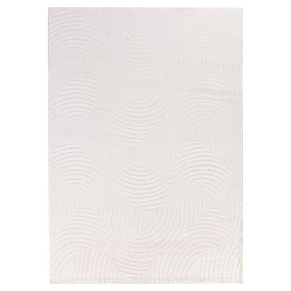 Soffmatta - AYYILDIZ - 140x200 cm - Reliefmönster med vågor - Skandinavisk - 100% PP heatset, jute baksida