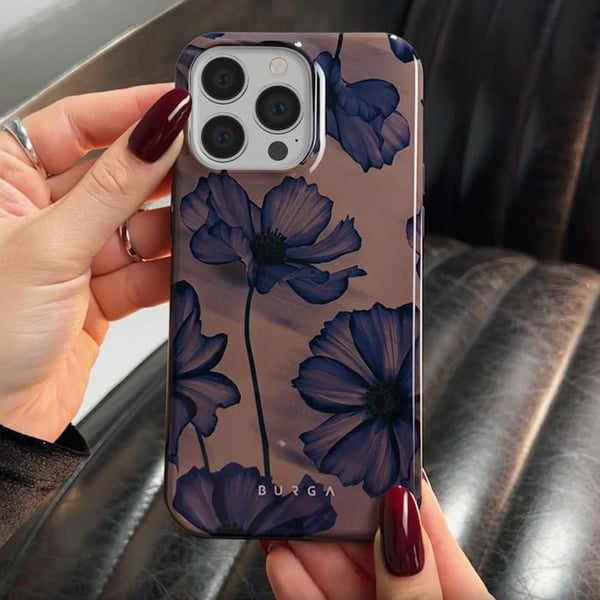 Coque MagSafe - Burga - iPhone 13 Pro - Mörklila - Mönster Velvet Night - Elegant