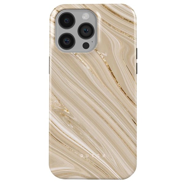 Elegant skal för iPhone 14 Pro Full Glam Burga Guld