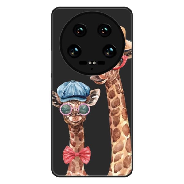 Färgad silikonhölje för Xiaomi 14 Ultra Rolig Giraff