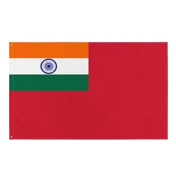 Indiens flagga på brittiska Red Ensign – 64 x 96 cm – Polyester – Metallöglor – Vattentålig