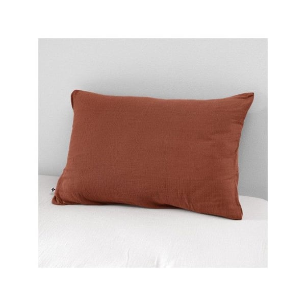 Taie d'oreiller "Gaïa" 60 x 60 cm & 50 x 70 cm "Gaze de Coton" - Gaïa Terracotta - 50 x 70 cm