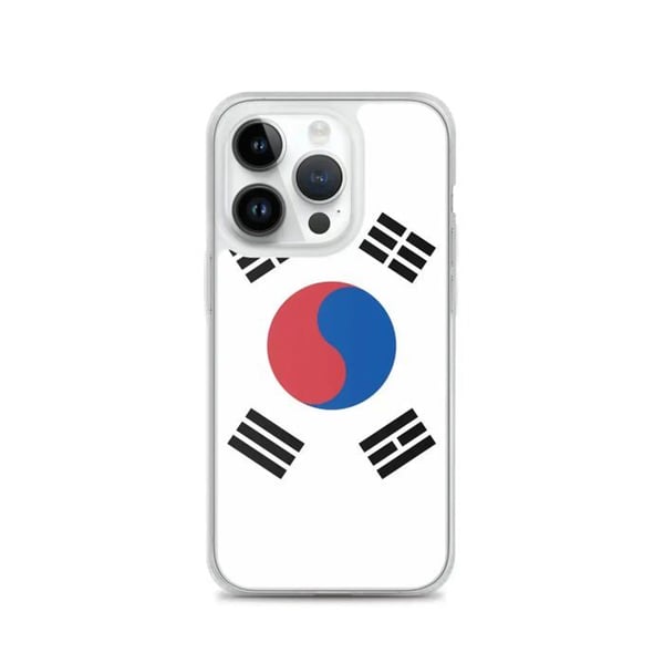 Telefonfodral - PIXELFORMA - iPhone 14 Pro - Flagga Sydkorea - Mjuk - Transparent TPU