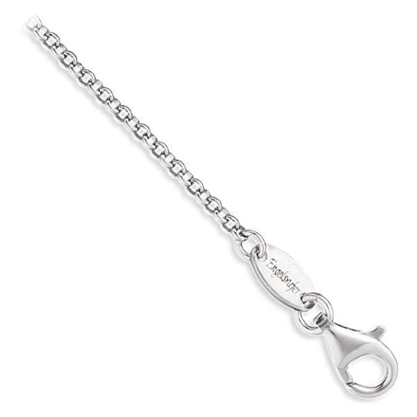 Kedja - ENGELSRUFER - ERN-42-E - Rhodinerad silver 925 - Jaseronlänk - 42 cm