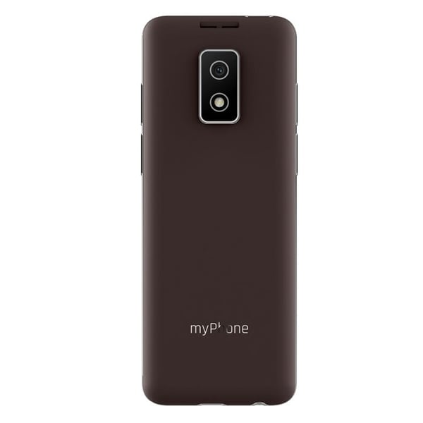 Telefon Senior med minnesknappar, autonomi 18 dagar, laddningsstation myPhone, Brun