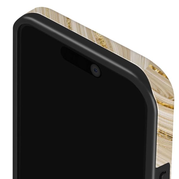 Elegant skal för iPhone 14 Pro Full Glam Burga Guld