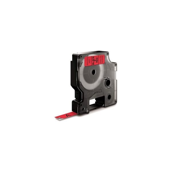 DYMO LabelManager tejpkassett D1 9mm x 7m Svart/Röd (kompatibel med LabelManager och LabelWriter Duo)