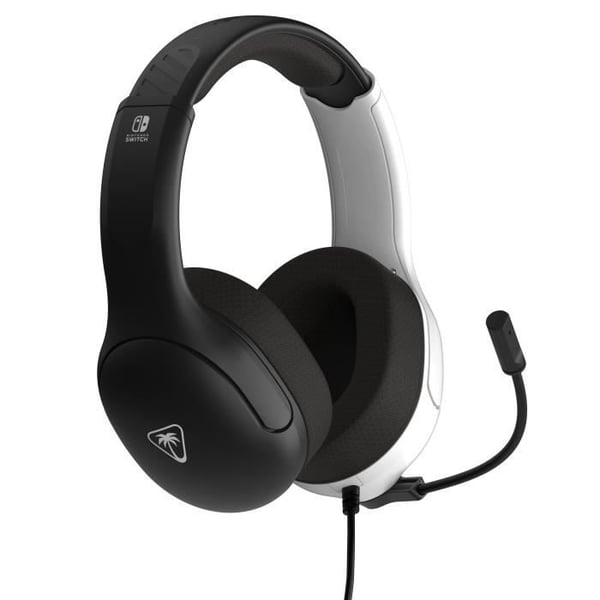 Kable gaming headset - TURTLE BEACH - TBS-8003-05 - Airlite Fit - Officiel Nintendo-licens til Switch™ 2 - Sort & Hvid