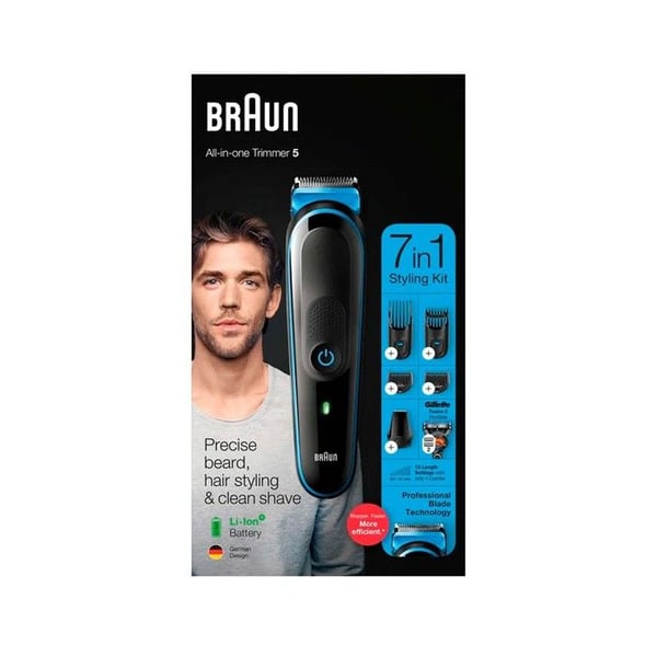 Gräsklippare - BRAUN - MGK5345 - Svart, Blå - Trådlös - 100 min driftstid