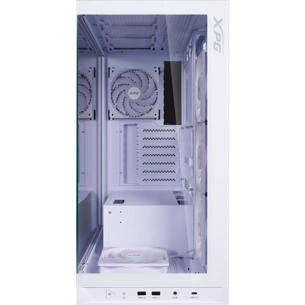 ADATA XPG Invader X BTF - Keskikokoinen PC-kotelo Valkoinen Mattapinta ATX/mATX/mITX, 5×120mm ARGB, USB-C