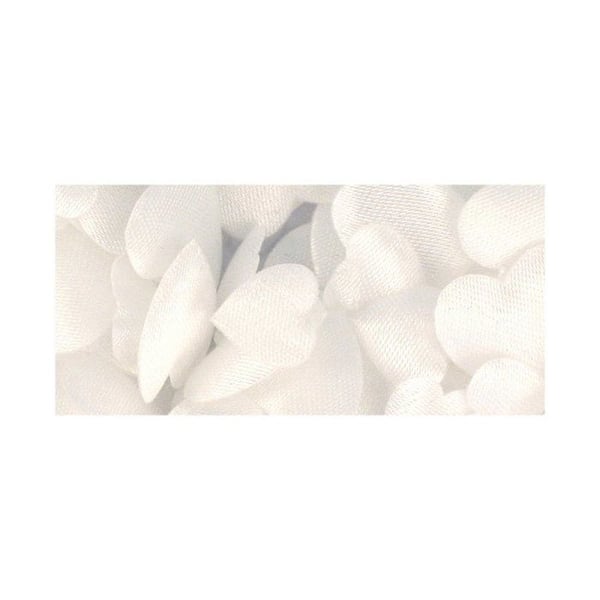 Miniatyrer satin - tyg: Hjärta, vadderad, vit, 2 storlekar, 13+20mm, bubbelhjärta - PVC 100 st