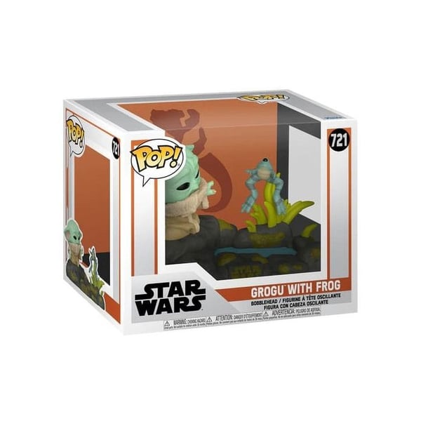 Figurine Funko Pop! Deluxe | Star Wars | The Mandalorian Din Grogu med groda
