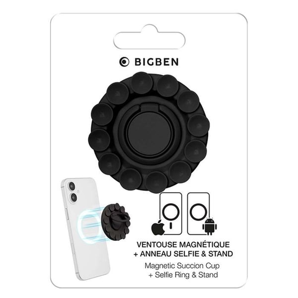 Stöd Bague - BIGBEN CONNECTED - Kompatibel med MagSafe - Sugkoppsfäste - Ring - Ställfunktion