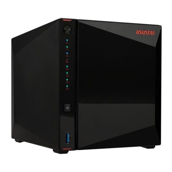 NAS-server - ASUSTOR - AS5404T Nimbustor 4 Gen2 - Quad-Core 2.0GHz - 4GB DDR4 - 2x 2.5GbE - 4 fackar