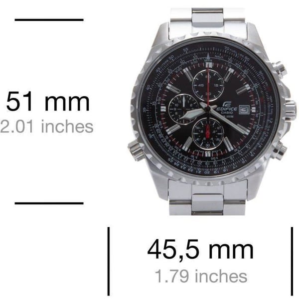 CASIO - Klocka i rostfritt stål - EDIFICE - Grå