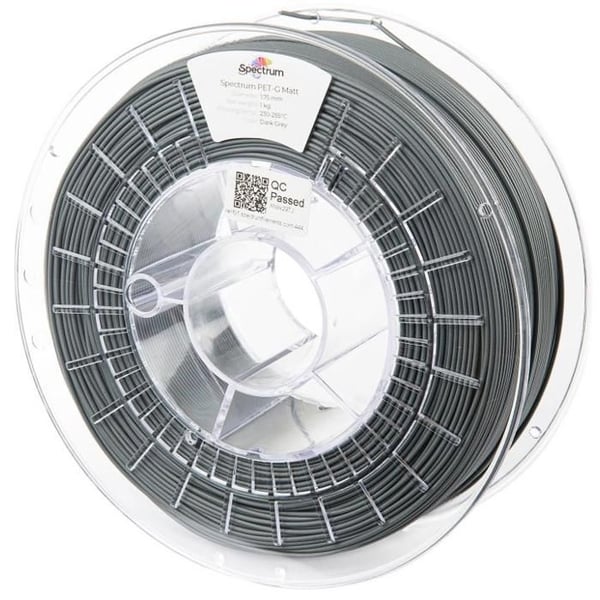 Filament - FILAMENT - PET-G Matt - 1,75mm - Mörkgrå - 1kg