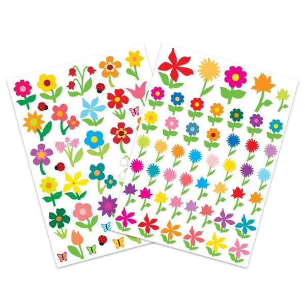 Gommettes blommor - CTOP - 87 bitar - Färgblandning - För barn - Blandet