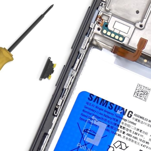 Strömbrytare - SAMSUNG - Galaxy A54/A34 - 100% Original - Svart - Service Pack