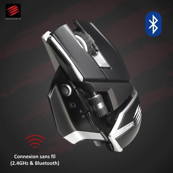 Madcatz R.A.T. DWS trådlös spelmus - Lång batteritid - 16000 DPI Bluetooth Gamer Mouse - 14 programmerbara knappar