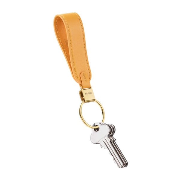 Nøgleholder - ORBITKEY - LOOP - Orange - Crazy-Horse Læder - Sikker mekanisme