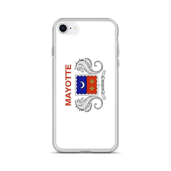 Telefonfodral – Mayotte-flagg – Kompatibel med iPhone 6S – Mjuk fodral – Slitstark och stötsäker – Silikon – Pixelforma