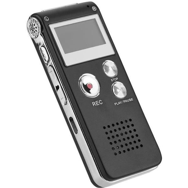 XUY Diktafon Digital Voice Recorder 8 GB Sort