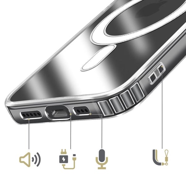 Magsafe-skal för iPhone 16e Hård Stötsäker och Transparent