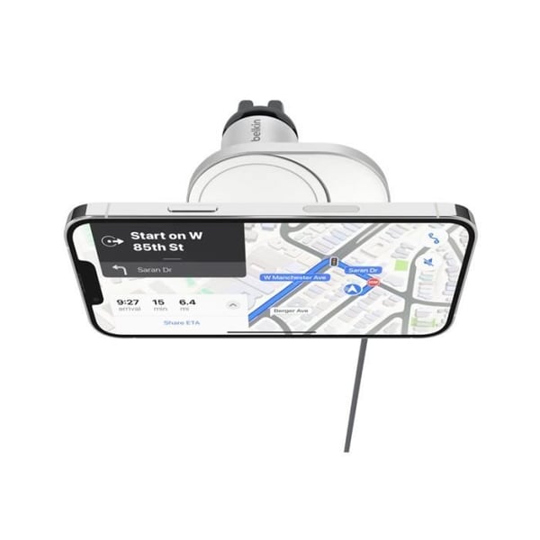 Trådløs opladningsstand - Belkin - BoostCharge Pro - Qi2 - 15W - Magnetisk - Grå