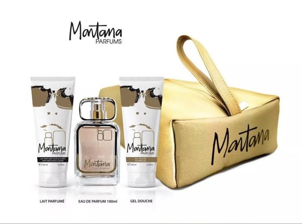 Coffret Parfym - Montana - Eau de Parfum 100ml - Parfymerad Lättkräm 100ml - Duschgel 100ml