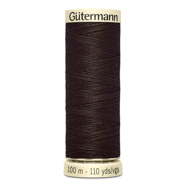 Lot om 5 spolar 100m Tråd 100% polyester Gutermann Ref 788988 - Att 769 - bränd trä