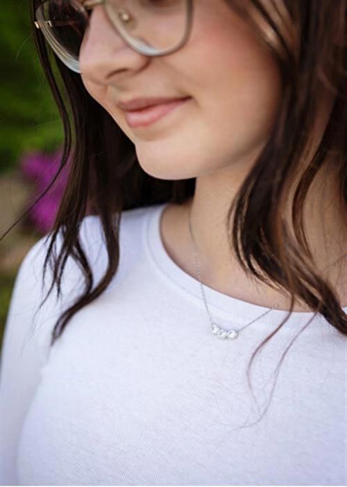 Halsband - AGATO - AGS1543/47 - Argent 925 - Zirkon Kubisk - Längd 42 cm justerbar