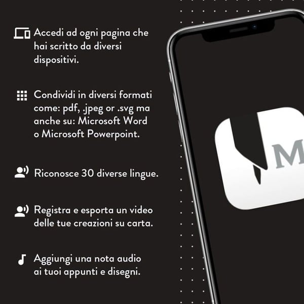 Cahier Moleskine - MOLESKINE - SWSPEN3 - Smart Pen - Kompatibel Moleskine Noter - Papir 100 g/m²