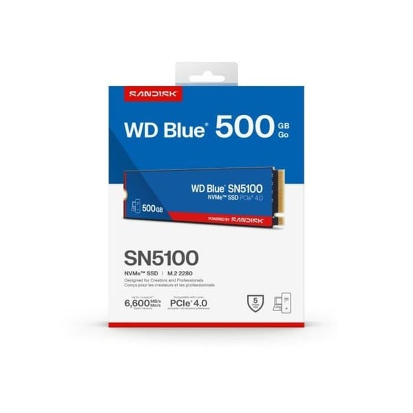 WD Blue™ SN5100 - 500 GB SSD M.2 PCIe Gen4 NVMe