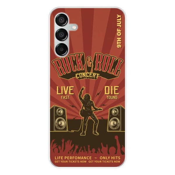Coque i silikon med tryck kompatibel med Samsung Galaxy M15 5G Rock and roll