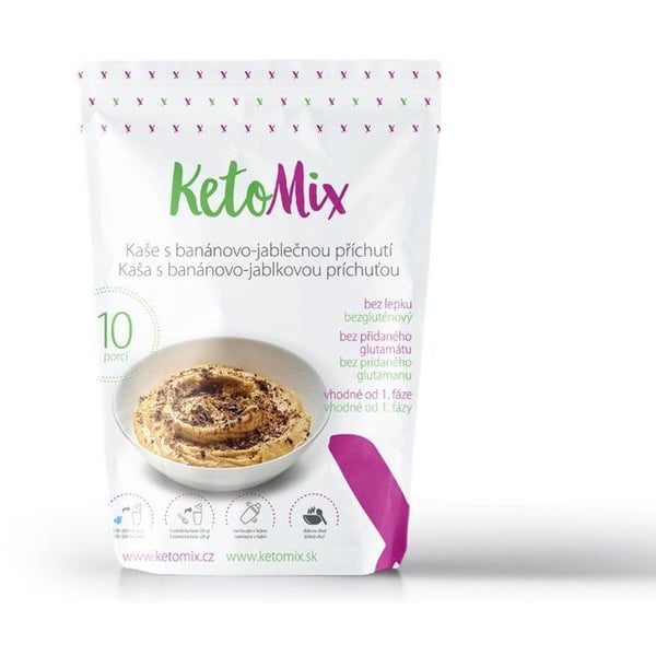 KetoMix proteingröt 280 g (10 portioner) - smak av banan-äpple