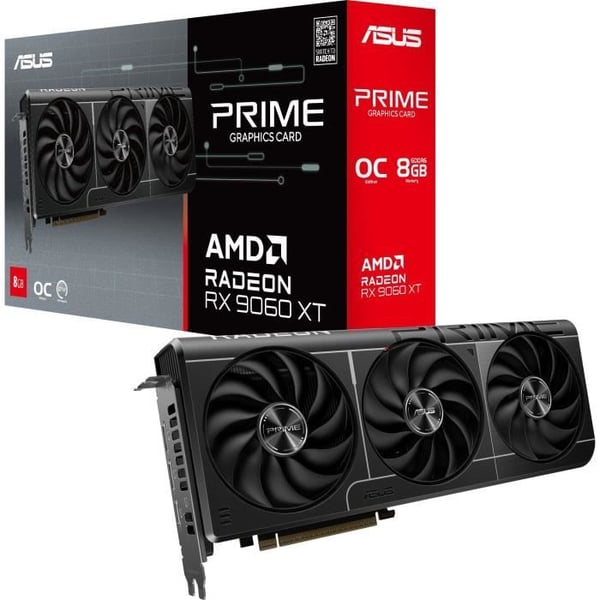 ASUS PRIME - Grafikkort - Navi 44 XT - RX9060XT-O8G - 8 Go GDDR6