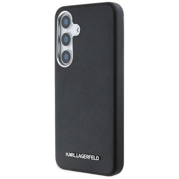 Cover til Samsung Galaxy S25+ - Karl Lagerfeld - Saffiano - Sort - Kompatibel med MagSafe - Elegant