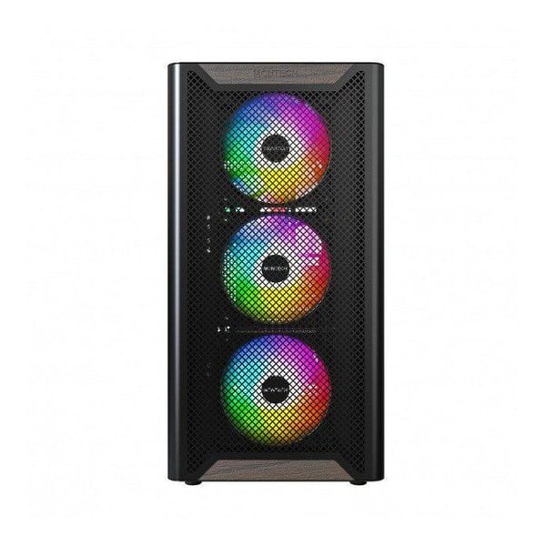 PC-chassi - MONTECH - XR Wood - Midi-Tower - ARGB - Härdat Glas - Svart