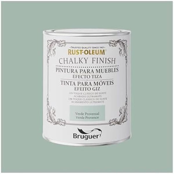 Färg - BRUGUER - RUST-OLEUM CHALKY FINISH - Provencalsk grön - 0,750l - Matt