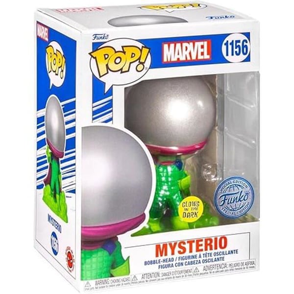 Figur - FUNKO - Pop! - Mysterio Earth-616 - Begränsad upplaga - Glow in The Dark - Grön