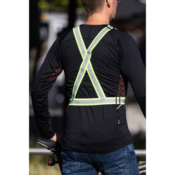 Justerbar fluorescerande sele - WOWOW - Gul - Säkerhet - Maximalt synlighet - Cykling