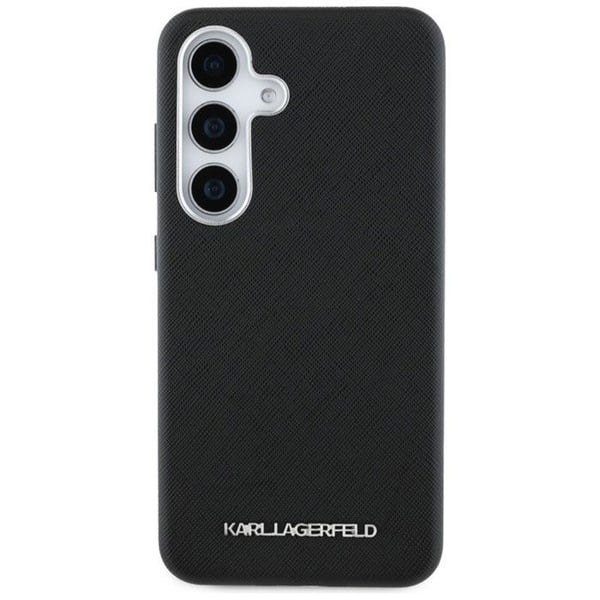Cover til Samsung Galaxy S25+ - Karl Lagerfeld - Saffiano - Sort - Kompatibel med MagSafe - Elegant
