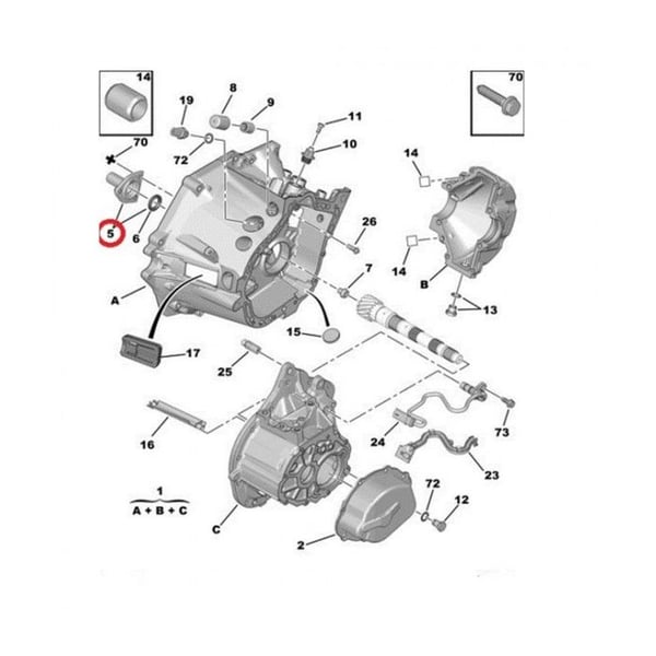 Guide til koblingsstop 206 208 307 406 407 508 605 806 807 3008 Partner 9629860480