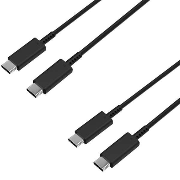 Lot 2 Snabbladdningskablar USB-C till USB-C 1m för Samsung Galaxy S26 PLUS/S26 ULTRA/S25 PLUS/S25 ULTRA/S25 FE Phonillico®
