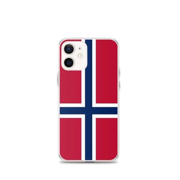 Mobilskal – Bouvetöns flagga – Kompatibel med iPhone 12 mini – Mjuk Fodral – Stöttålig och Stötdämpande - Silikon - Pixelforma