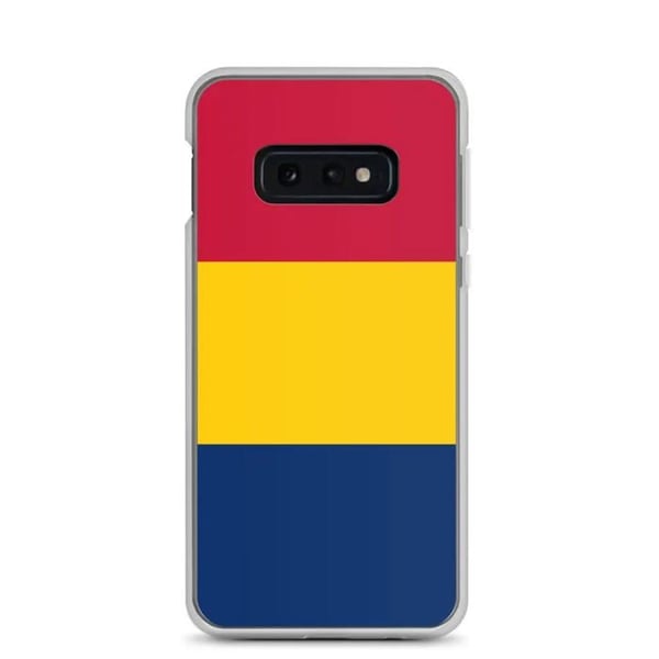 Telefonfodral – Tchads flagga – Kompatibel med Samsung Galaxy S23 Ultra – Mjuk fodral – Slitstark och stöttålig – Pixelforma