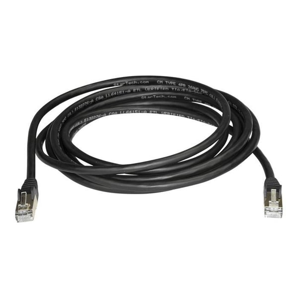 STARTECH Cat6a STP skärmad kroklös nätverkskabel - 3m Svart - Snag Proof RJ45 Ethernet-sladd - Patchkabel