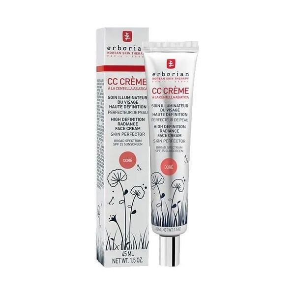 Fond de teint - Erborian - CC Crème HD - SPF 45 - Centella Asiatica - Guld 45ml
